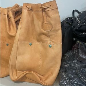 Genuine leather backpack